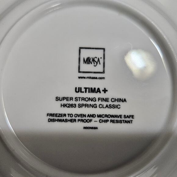 Mikasa Ultima+ Spring Classic Set 4 Bread Butter Plates 6" Yellow Rim Fine China - Picture 5 of 5